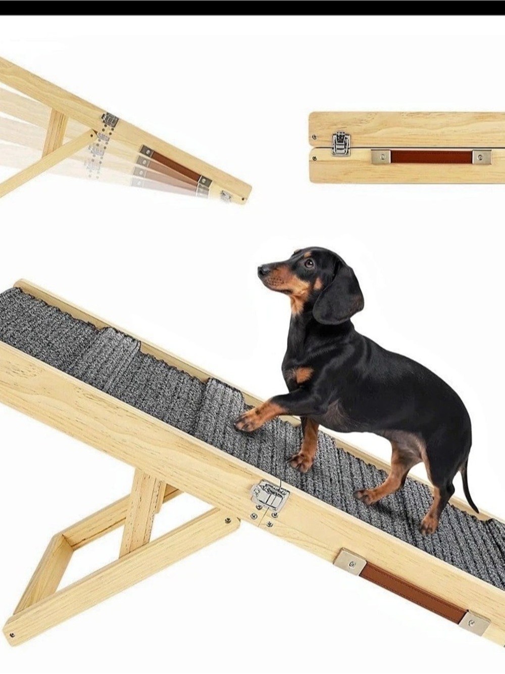 Pawaboo Foldable Dog Ramp for Couch Sofa Small Dog Ramp for Sofa adjustable